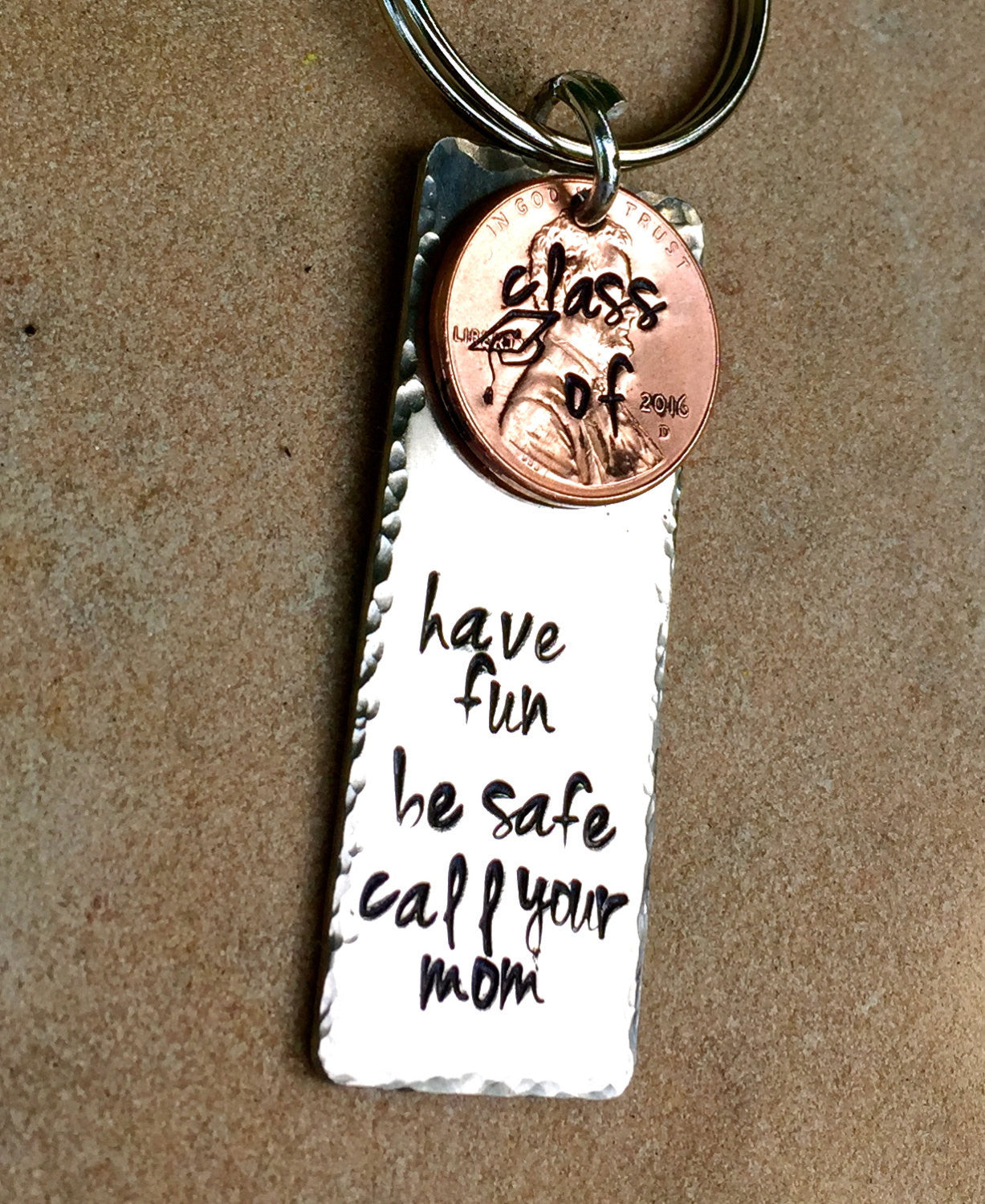 Graduation Gifts, Graduation 2016, Have Fun Be Safe Call Your Mom, Penny Gifts Graduation, Graduation keychain,natashaaloha - Natashaaloha, jewelry, bracelets, necklace, keychains, fishing lures, gifts for men, charms, personalized,