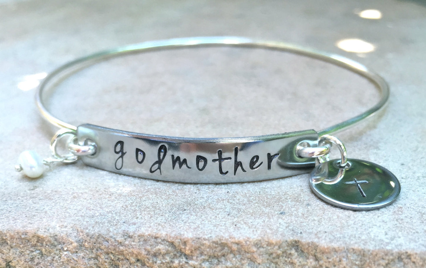 Godmother Bracelet, Godmother Gifts, Baptism Gifts, Personalized Godmother Jewlelry, natashaaloha - Natashaaloha, jewelry, bracelets, necklace, keychains, fishing lures, gifts for men, charms, personalized,