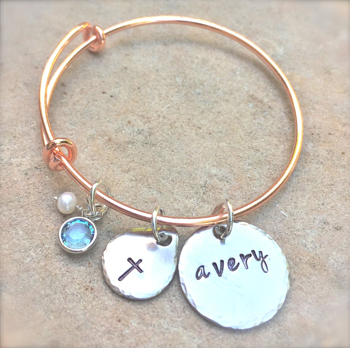 First Communion Gifts, Toddler Bangle, Personalized Toddler Bangle, Baptism Gifts For Kids, Baptism Bangle Bracelet, Hand Stamped Bangle - Natashaaloha, jewelry, bracelets, necklace, keychains, fishing lures, gifts for men, charms, personalized,