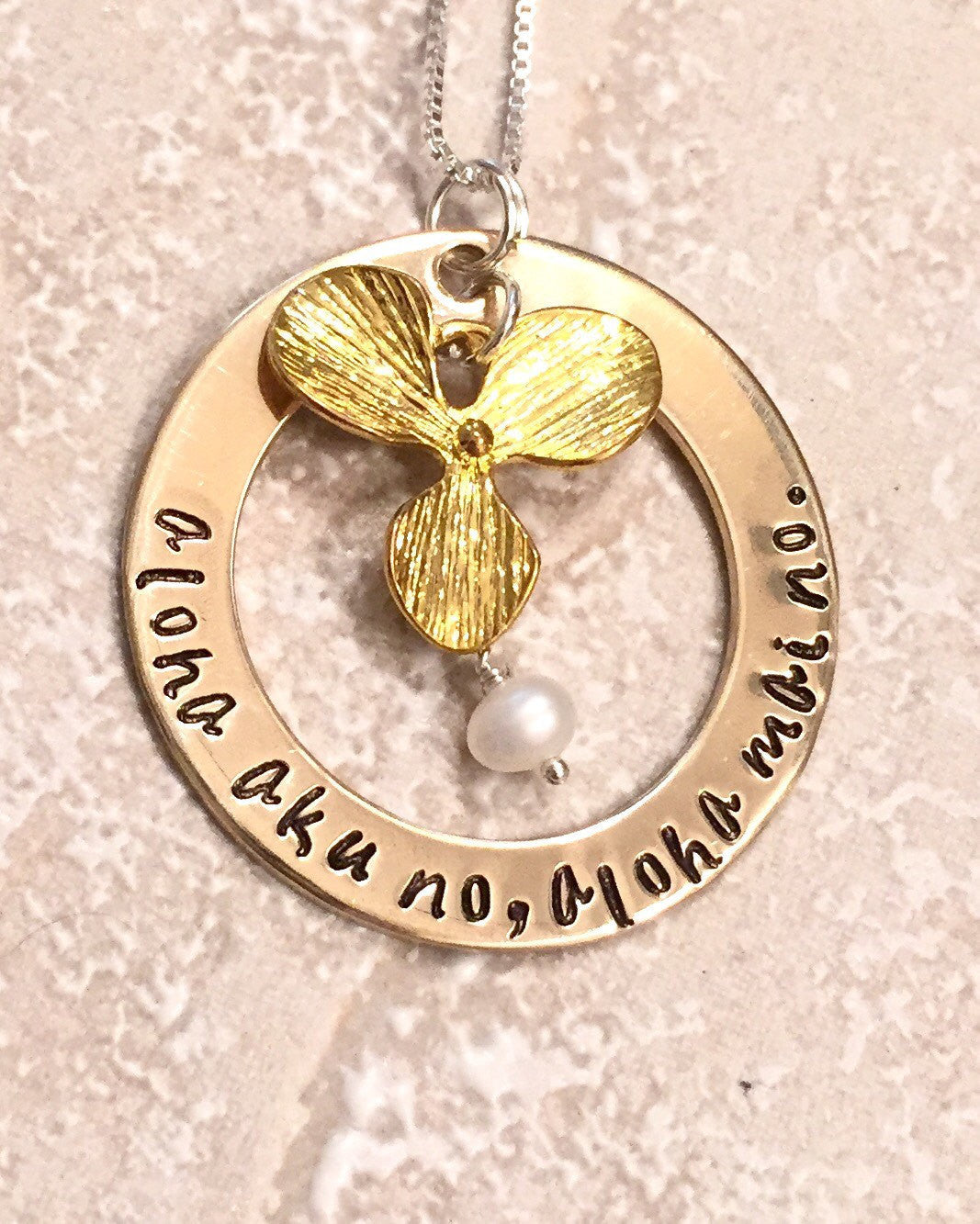 Hawaiian Necklace, Aloha aku no aloha mai no, Christmas gifts Mom - Natashaaloha, jewelry, bracelets, necklace, keychains, fishing lures, gifts for men, charms, personalized,