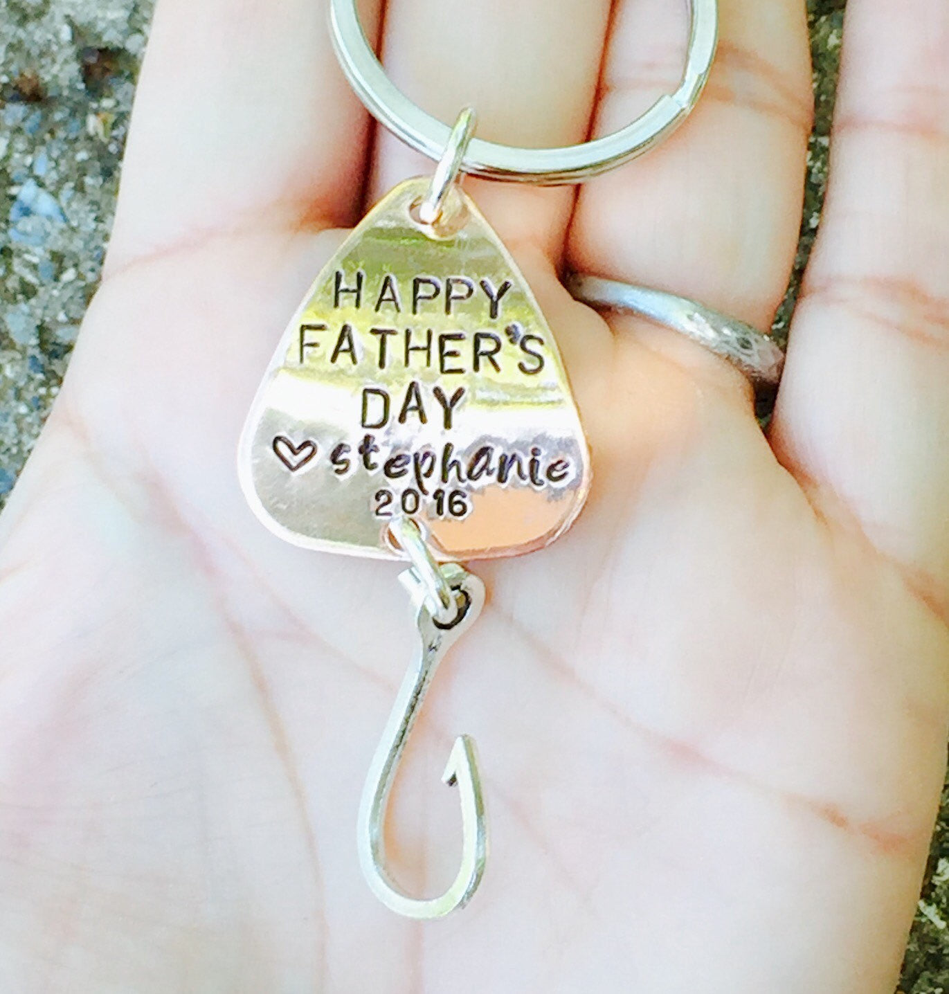 Hooked on You Fishing Keychain, Personalized Fishing Lure Keychain for a  Boyfriend or Husband 