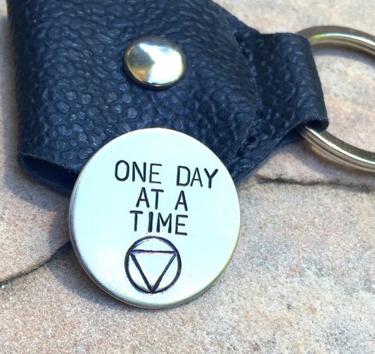 One Day At Time, I Believe In You, Recovery Gift, Sobriety Gift - Natashaaloha, jewelry, bracelets, necklace, keychains, fishing lures, gifts for men, charms, personalized,