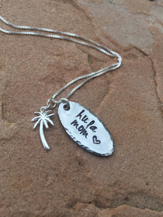 Hula Mom, Aloha Necklace, live aloha, Ohana, Hawaiian necklace, Hawaiian Jewelry, Beach Jewelry, Hula, natashaaloha - Natashaaloha, jewelry, bracelets, necklace, keychains, fishing lures, gifts for men, charms, personalized,