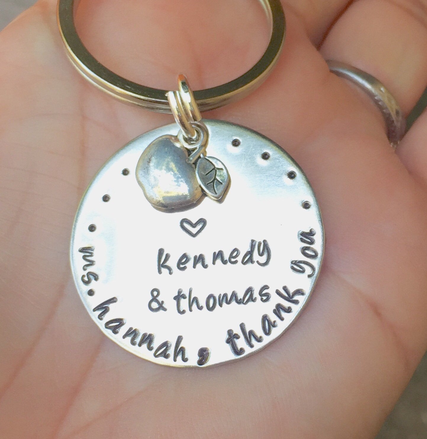 teacher gift, thank you gift, teacher appreciation, teacher keychain, personalized gifts, natashaaloha, gifts - Natashaaloha, jewelry, bracelets, necklace, keychains, fishing lures, gifts for men, charms, personalized,