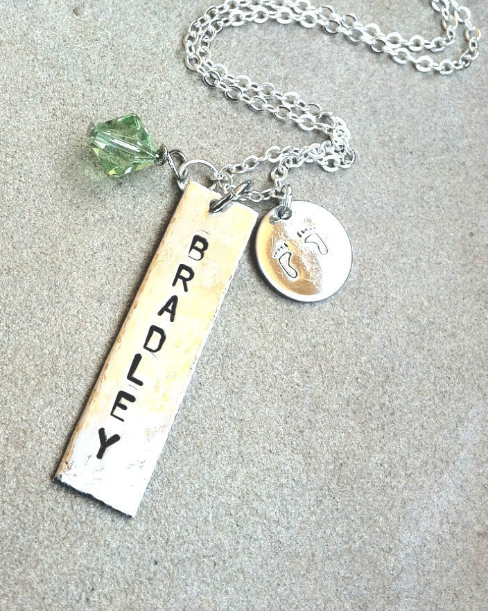 necklace, for her, new mom necklace, personalized necklace,baby, engraved necklace, gifts for new mom, baby show gift, child name necklace - Natashaaloha, jewelry, bracelets, necklace, keychains, fishing lures, gifts for men, charms, personalized,
