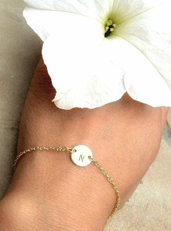 Gold Initial Bracelet - Natashaaloha, jewelry, bracelets, necklace, keychains, fishing lures, gifts for men, charms, personalized,
