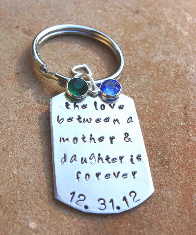 mother daughter gifts, love between a mother and daughter is forever, personalized key chains, her - Natashaaloha, jewelry, bracelets, necklace, keychains, fishing lures, gifts for men, charms, personalized,
