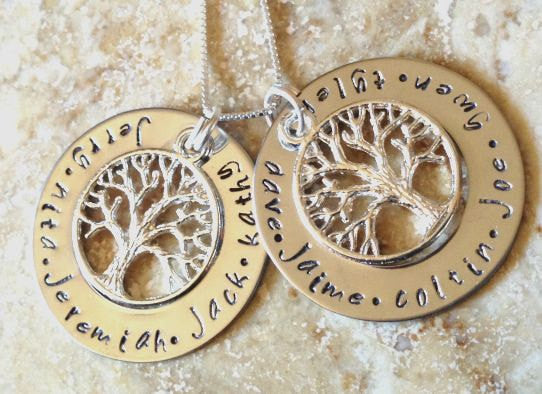 Grandma Necklace,Grandchildren Necklace,Family Tree Necklace,Personali