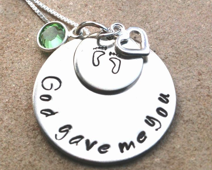 God Gave Me You Necklace, Personalized - Natashaaloha, jewelry, bracelets, necklace, keychains, fishing lures, gifts for men, charms, personalized,