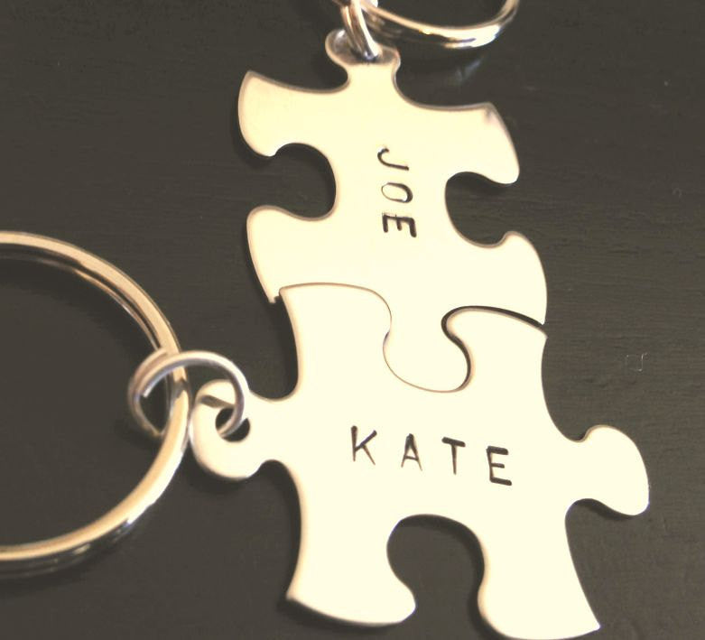 Personalized Puzzle Keychain, Mother Daughter Keychain, Mother Daughter Gifts, Mothers Day, natashaaloha - Natashaaloha, jewelry, bracelets, necklace, keychains, fishing lures, gifts for men, charms, personalized,