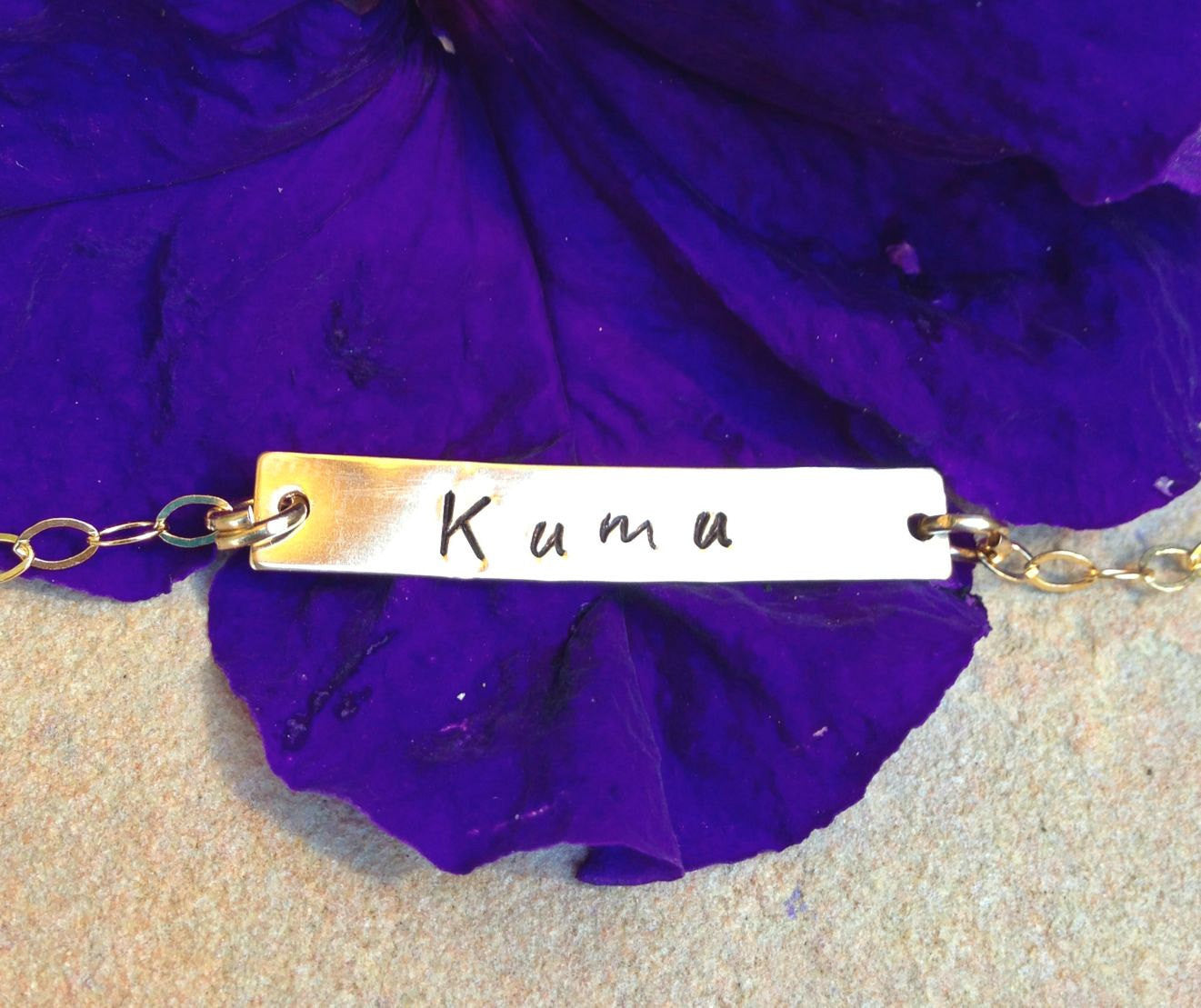 Personalized Gold Bar Necklace, Valentine Gifts Mom, Mothers Day, Monogram Necklace, Initial Bar Necklace, Name Necklace,natashaaloha - Natashaaloha, jewelry, bracelets, necklace, keychains, fishing lures, gifts for men, charms, personalized,