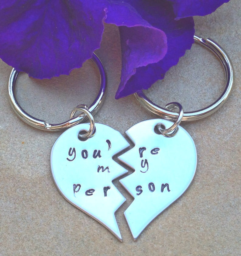 you're my person, Boyfriend Gift, you're my person keychain, Grey's anatomy, personalized key chains, couple keychain, gifts for couples - Natashaaloha, jewelry, bracelets, necklace, keychains, fishing lures, gifts for men, charms, personalized,