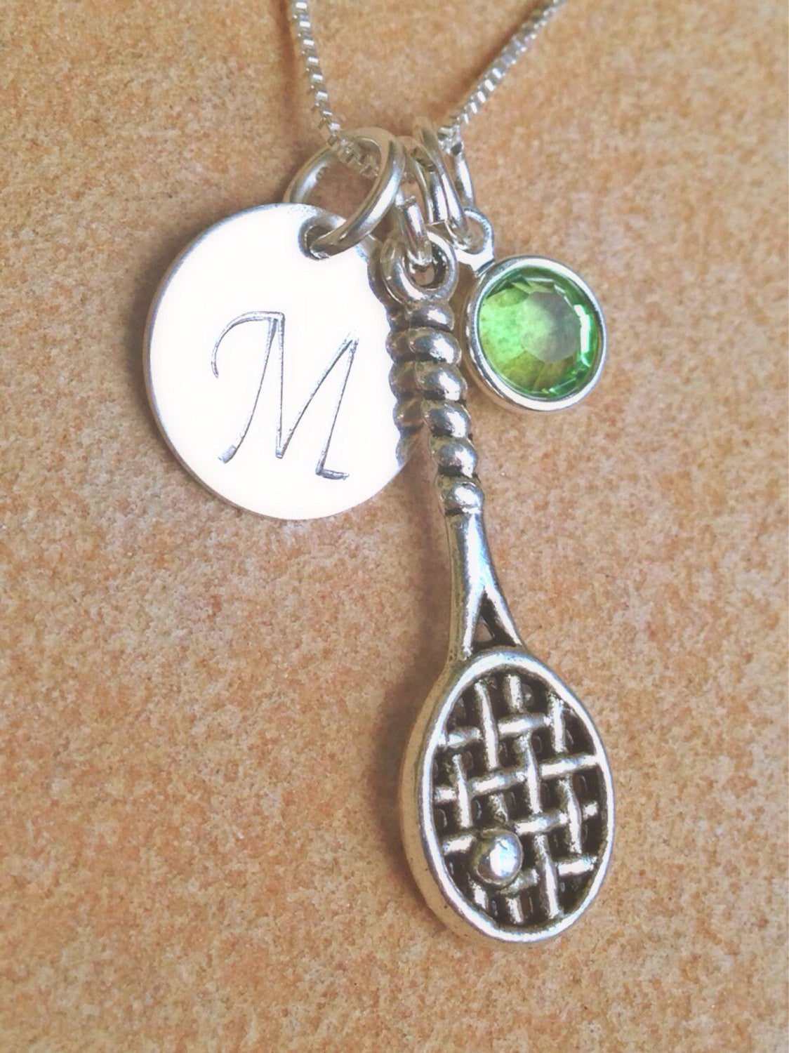 Monogram Necklace, tennis necklace, sport necklace, personalized necklace, personalized gifts, necklace, natashaaloha, tennis - Natashaaloha, jewelry, bracelets, necklace, keychains, fishing lures, gifts for men, charms, personalized,