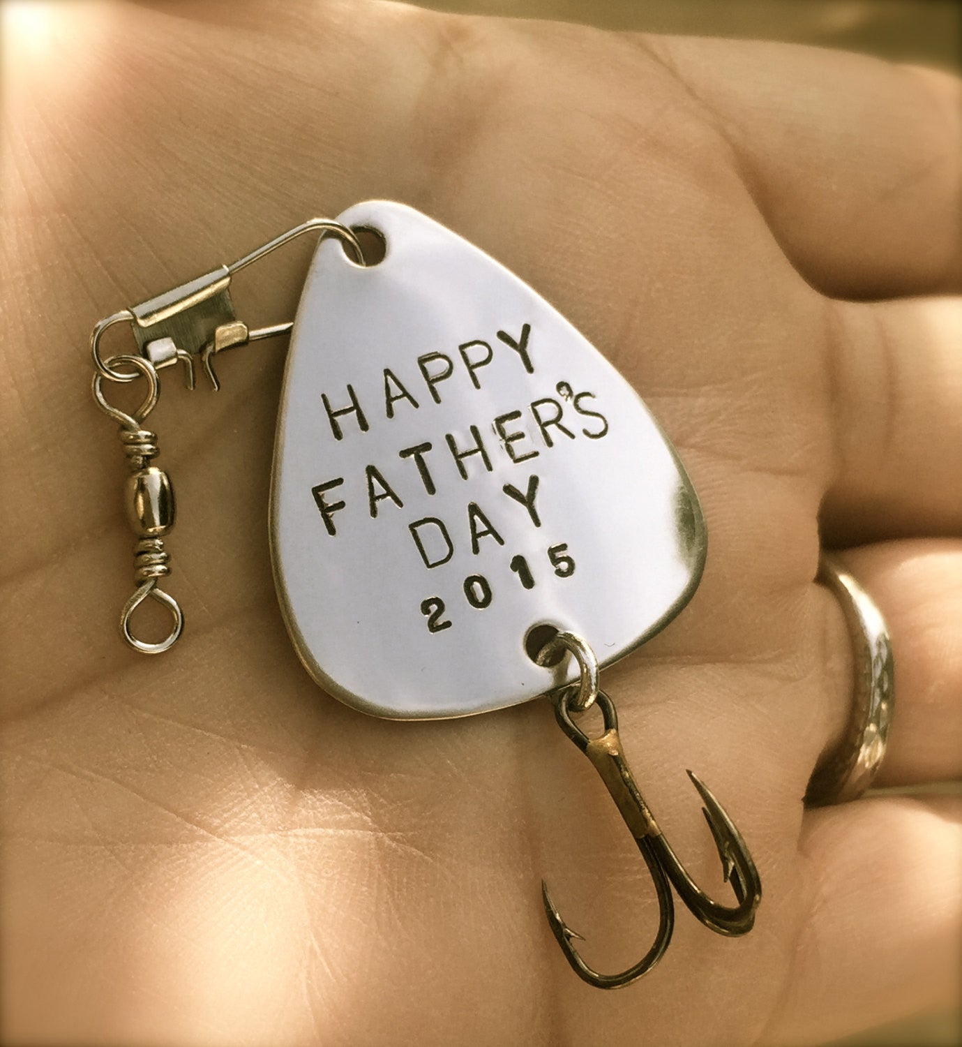 Fishing Keychain, Fathers Day Gifts, For Him, Boyfriend Gift, Personalized Fishing Lure, Hand Stamped Fishing Lure,natashaaloha - Natashaaloha, jewelry, bracelets, necklace, keychains, fishing lures, gifts for men, charms, personalized,