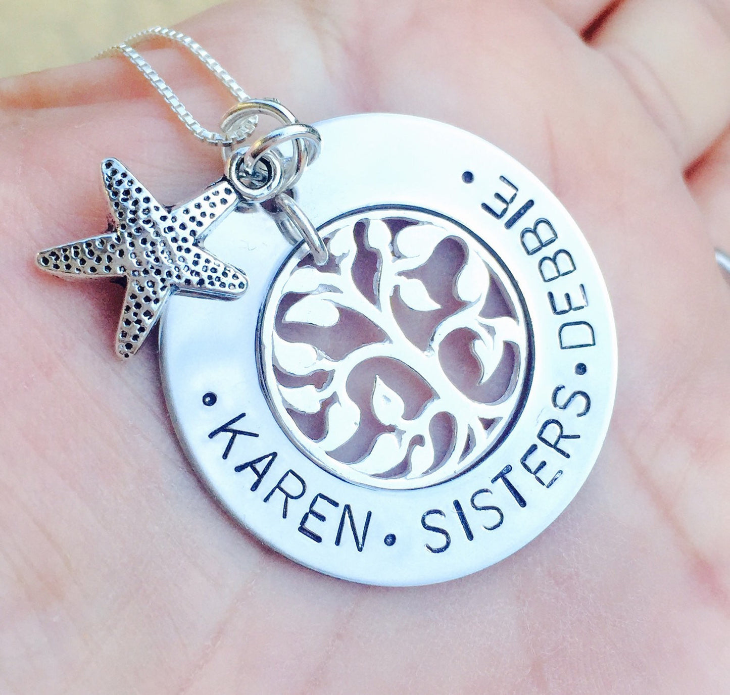 Sister Necklace, Best Friend necklace, Family Tree Necklace, Tree of Life Necklace, Mom Necklace, Mothers Day Gifts - Natashaaloha, jewelry, bracelets, necklace, keychains, fishing lures, gifts for men, charms, personalized,