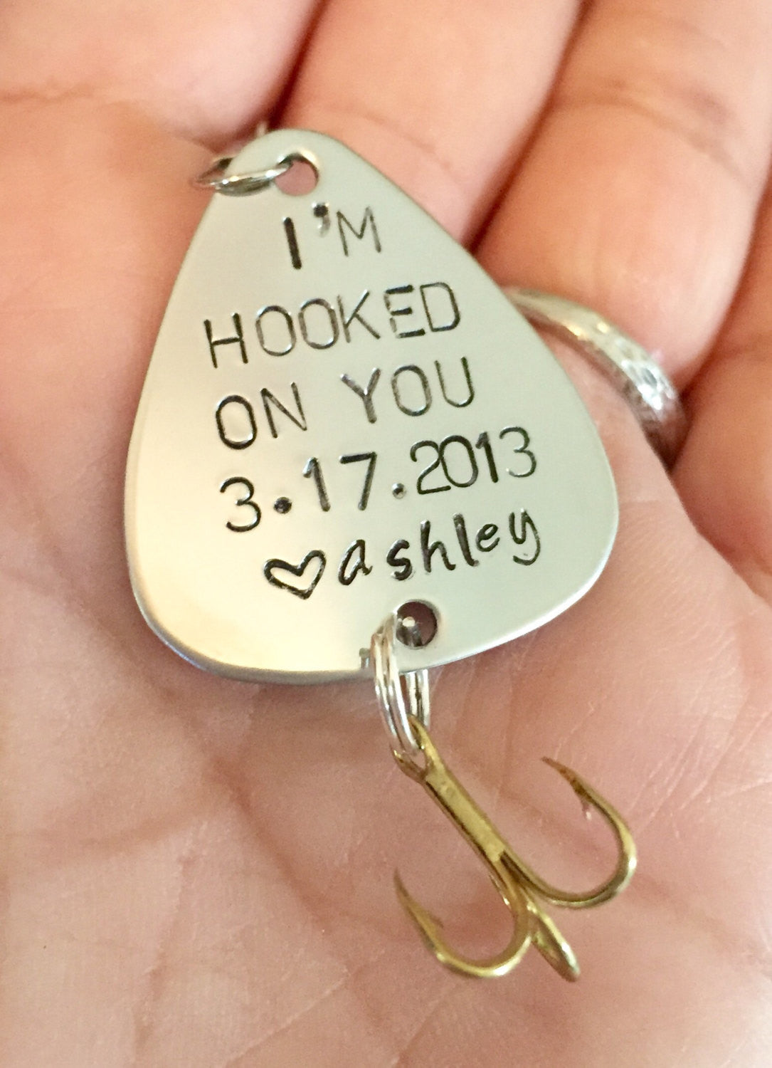 custom fishing lure gift Fishing Lure, Fishing, I'm Hooked On You,Boyfriend Gift, Lure, Fishing Lures, Father Day, Gifts Men, Gifts Boyfriend,natashaaloha stainless steel
