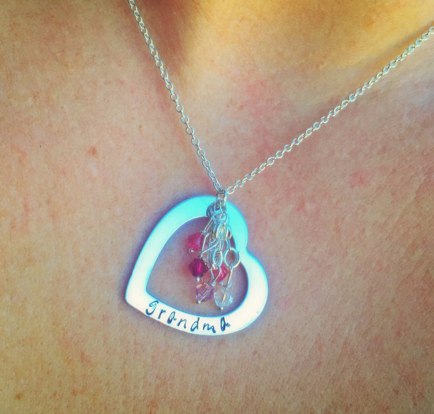 Personalized Sterling Heart Necklace - Natashaaloha, jewelry, bracelets, necklace, keychains, fishing lures, gifts for men, charms, personalized,