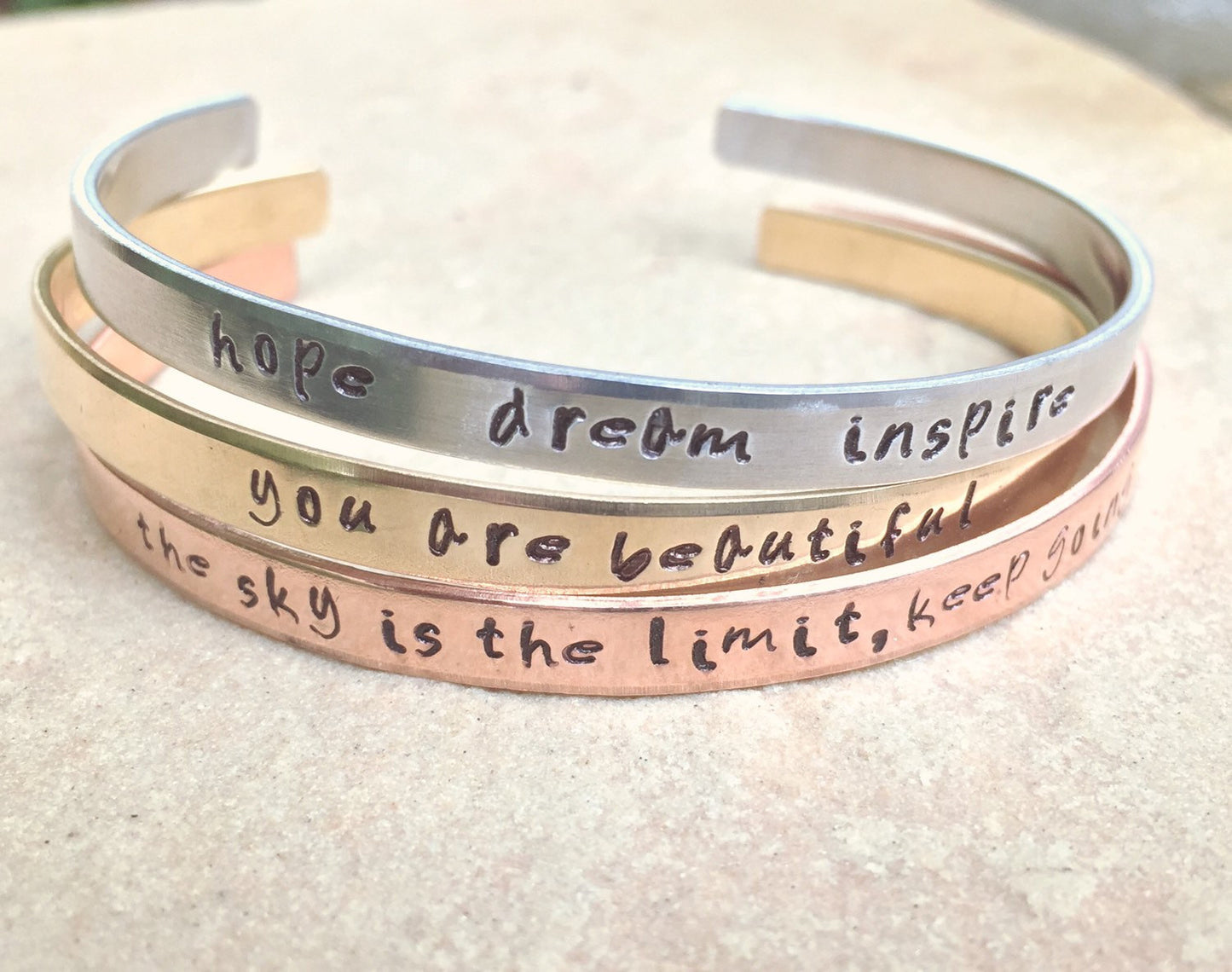 Positive Cuff Bracelets, Christmas Gifts Women, Personalized - Natashaaloha, jewelry, bracelets, necklace, keychains, fishing lures, gifts for men, charms, personalized,