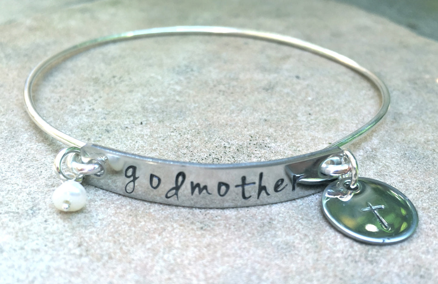 Godmother Bracelet, Godmother Gifts, Baptism Gifts, Personalized Godmother Jewlelry, natashaaloha - Natashaaloha, jewelry, bracelets, necklace, keychains, fishing lures, gifts for men, charms, personalized,