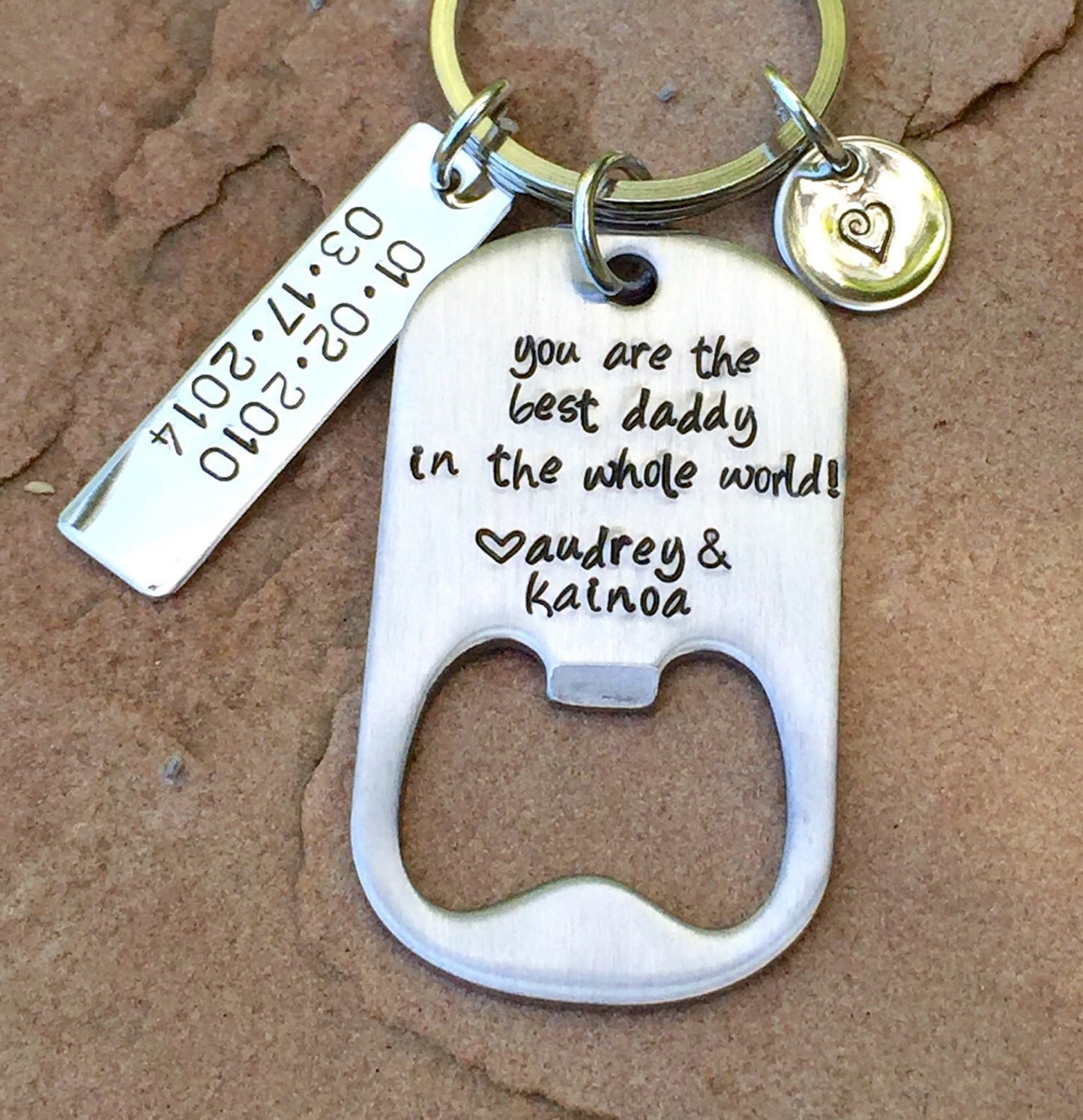 Best Daddy Keychain - Natashaaloha, jewelry, bracelets, necklace, keychains, fishing lures, gifts for men, charms, personalized,