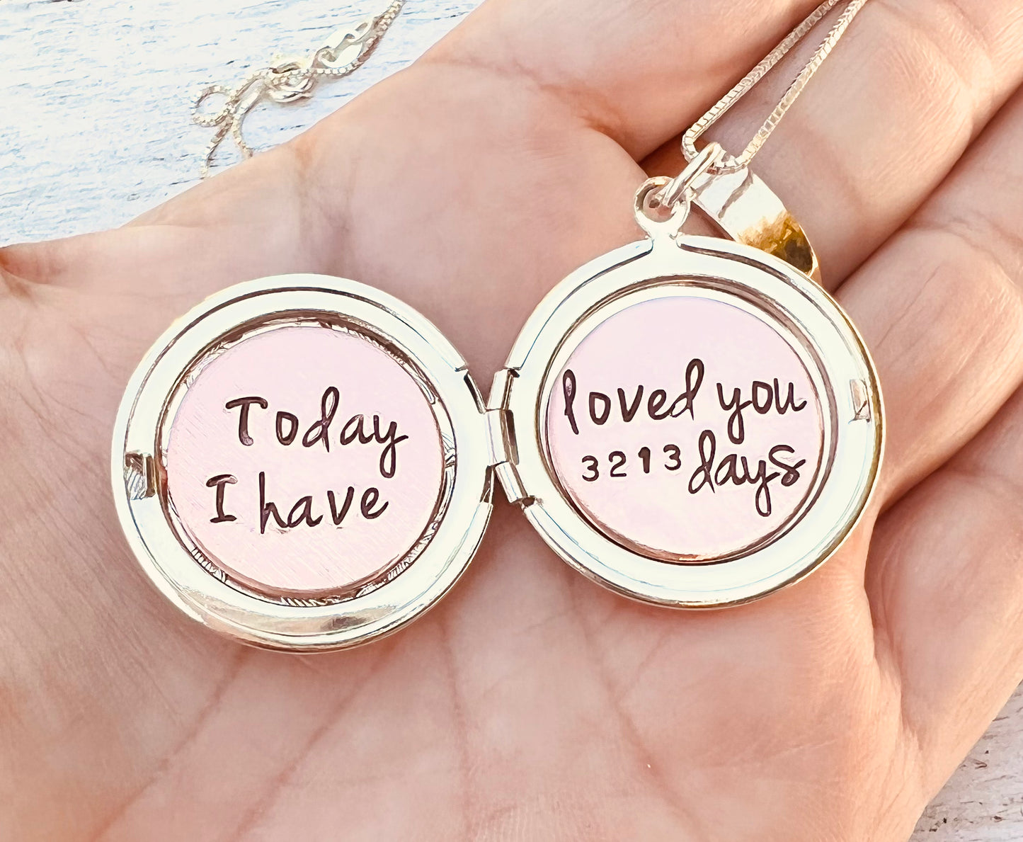 Locket, Today I Have Loved You, Gifs For Her, Hand Stamped Locket