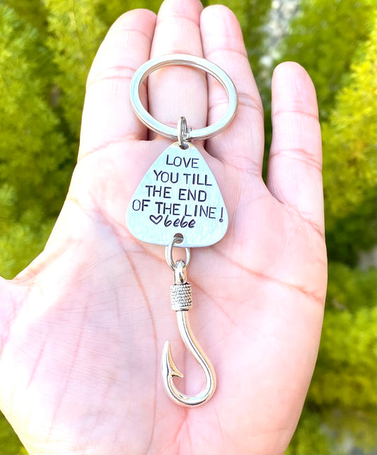 Love You Till The End Of The Line Fishing Keychain