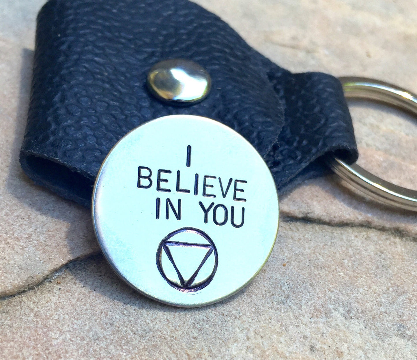 One Day At  Time, I Believe In You, Recovery Gift, Sobriety Gift - Natashaaloha, jewelry, bracelets, necklace, keychains, fishing lures, gifts for men, charms, personalized, 