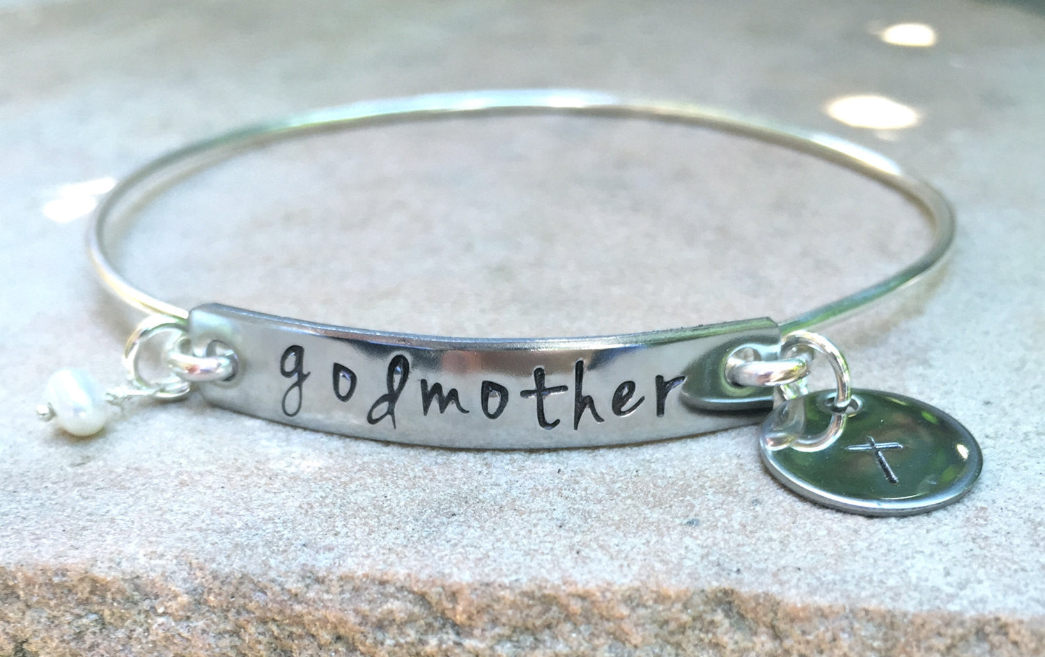 Godmother Bracelet, Godmother Gifts, Baptism Gifts, Personalized Godmother Jewlelry, natashaaloha - Natashaaloha, jewelry, bracelets, necklace, keychains, fishing lures, gifts for men, charms, personalized, 