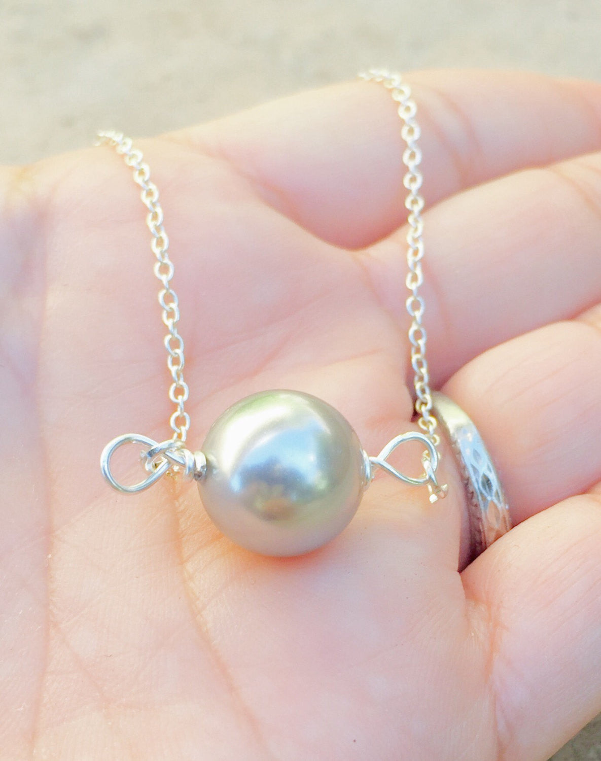 Floating Pearl Necklace, Pearl Necklace , Classic Pearl Necklace, Urban Pearl, Hawaiian Jewelry, natashaaloha - Natashaaloha, jewelry, bracelets, necklace, keychains, fishing lures, gifts for men, charms, personalized, 