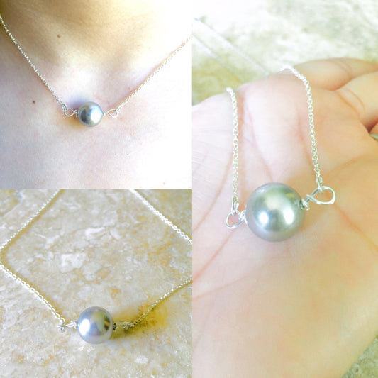 Floating Pearl Necklace, Pearl Necklace , Classic Pearl Necklace, Urban Pearl, Hawaiian Jewelry, natashaaloha - Natashaaloha, jewelry, bracelets, necklace, keychains, fishing lures, gifts for men, charms, personalized, 