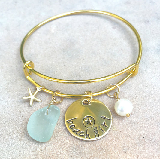 Beach Girl Bangle - Natashaaloha, jewelry, bracelets, necklace, keychains, fishing lures, gifts for men, charms, personalized, 