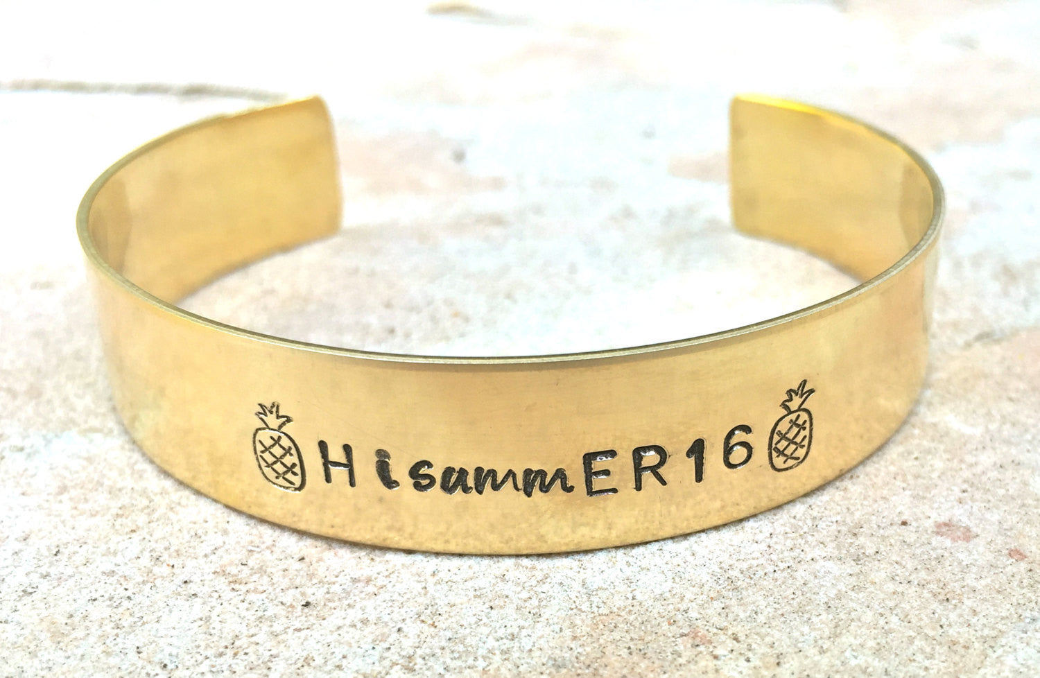 Hawaiian Jewelry, Hawaiian Cuff, Custom Cuff, Personalized Bracelets, Pineapple Bracelet, Hand Stamped Bracelet, natashaaloha, Hawaii - Natashaaloha, jewelry, bracelets, necklace, keychains, fishing lures, gifts for men, charms, personalized, 