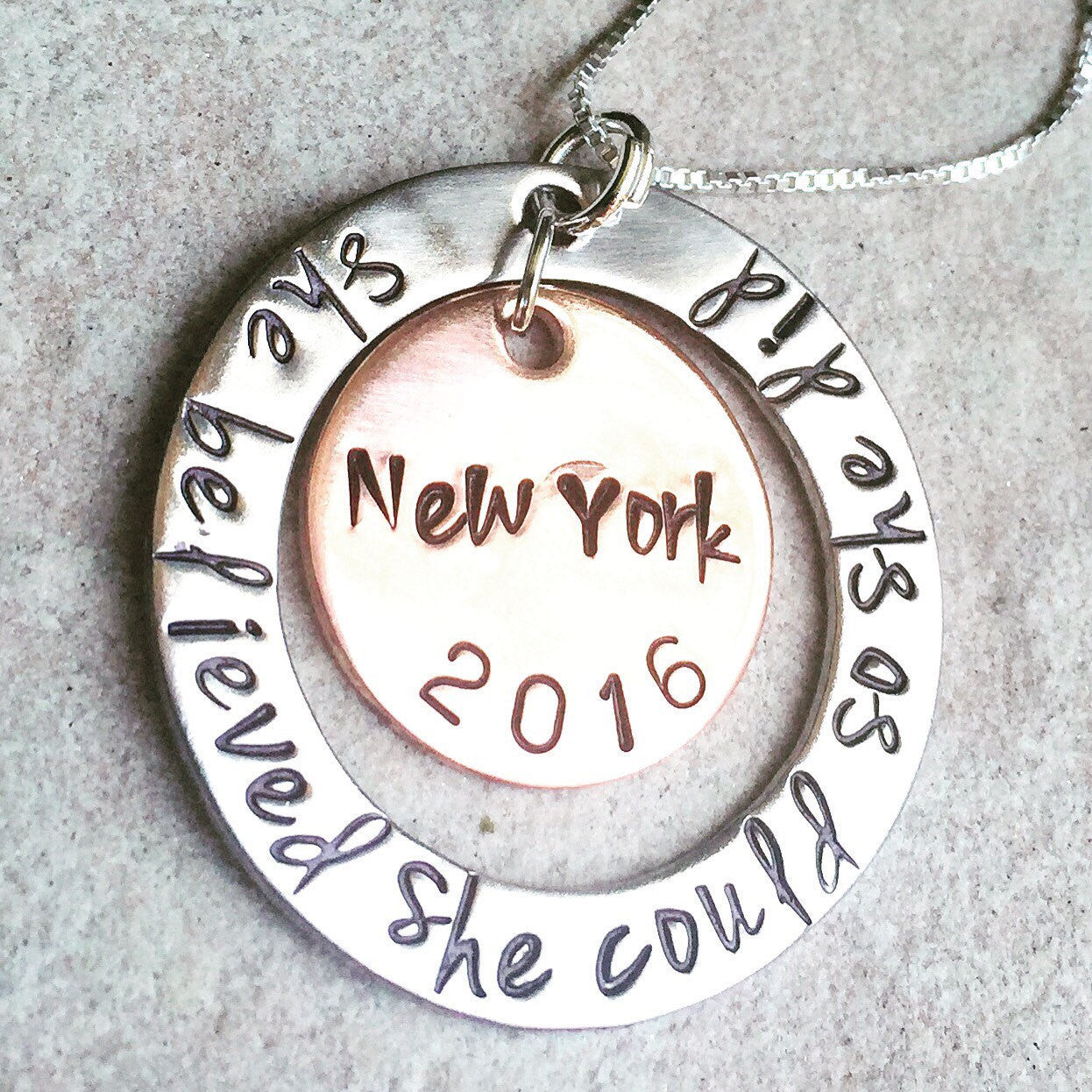 She Believed She Could So She Did Necklace - Natashaaloha, jewelry, bracelets, necklace, keychains, fishing lures, gifts for men, charms, personalized, 