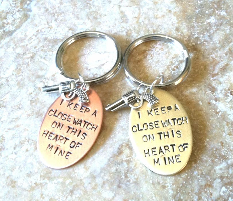 I Keep A Close Watch On This Heart Of Mine, Close Watch Keychain, Johhny Cash Keychain, Keep a Close Watch, gifts for him and her - Natashaaloha, jewelry, bracelets, necklace, keychains, fishing lures, gifts for men, charms, personalized, 