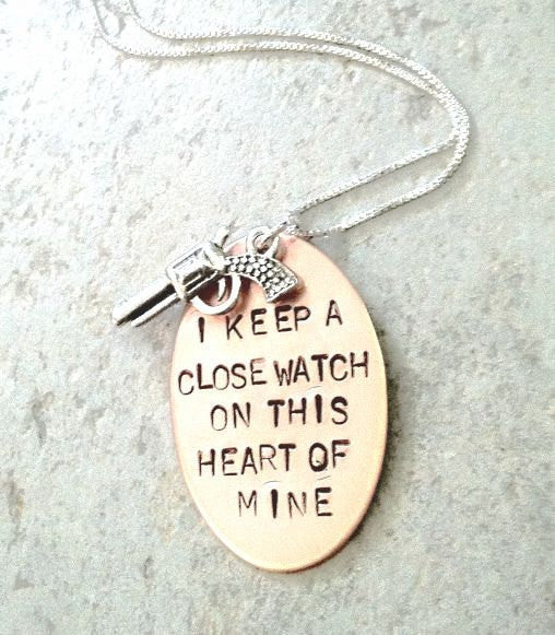 I Keep A Close Watch On This Heart Of Mine Necklace - Natashaaloha, jewelry, bracelets, necklace, keychains, fishing lures, gifts for men, charms, personalized, 