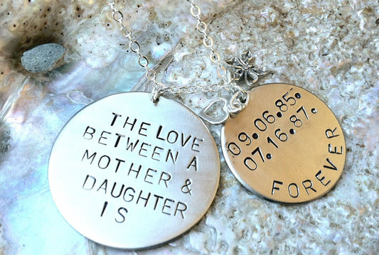 necklace, personalized necklace,gifts for her,Mother Daughter Necklace, mom, Daughter Necklace, the love between a mother and daughter - Natashaaloha, jewelry, bracelets, necklace, keychains, fishing lures, gifts for men, charms, personalized, 