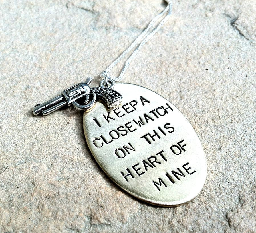 I Keep A Close Watch On This Heart Of Mine Necklace - Natashaaloha, jewelry, bracelets, necklace, keychains, fishing lures, gifts for men, charms, personalized, 