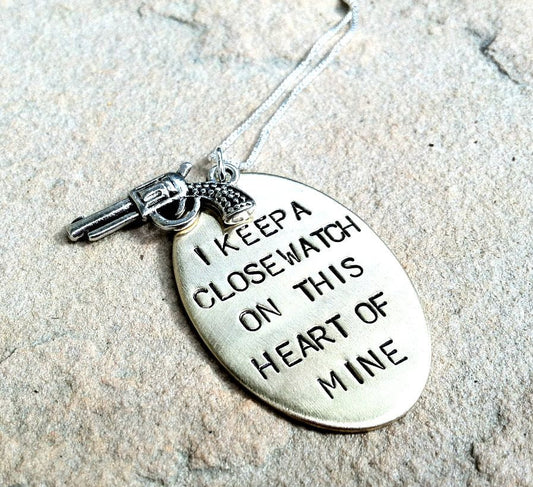 I Keep A Close Watch On This Heart Of Mine Necklace - Natashaaloha, jewelry, bracelets, necklace, keychains, fishing lures, gifts for men, charms, personalized,