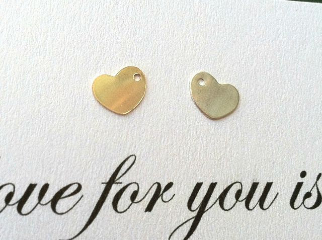 sterling silver heart charm, 14kt gold heart charm, hand stamped heart, initial heart, add a charm, custom options for hand stamped jewelry - Natashaaloha, jewelry, bracelets, necklace, keychains, fishing lures, gifts for men, charms, personalized, 