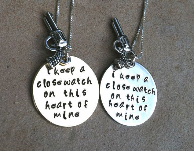 Johnny Cash Jewelry, Johnny Cash Necklace, I Keep A Close Watch, Johnny Cash gold or silver, Personalized Hand Stamped Jewelry - Natashaaloha, jewelry, bracelets, necklace, keychains, fishing lures, gifts for men, charms, personalized, 