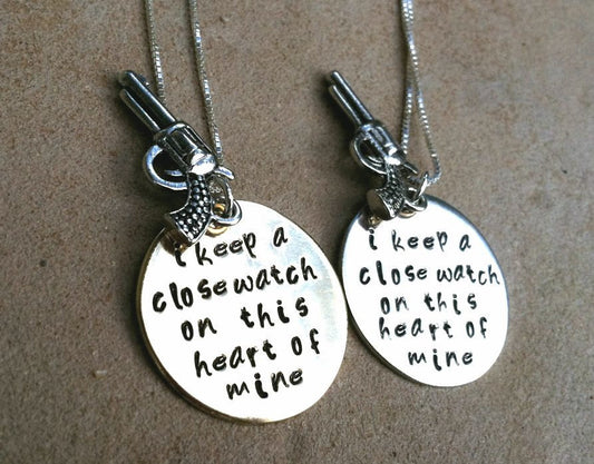 Johnny Cash Jewelry, Johnny Cash Necklace, I Keep A Close Watch, Johnny Cash gold or silver, Personalized Hand Stamped Jewelry - Natashaaloha, jewelry, bracelets, necklace, keychains, fishing lures, gifts for men, charms, personalized, 