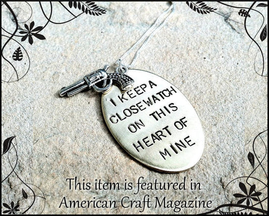 I Keep A Close Watch On This Heart Of Mine Necklace - Natashaaloha, jewelry, bracelets, necklace, keychains, fishing lures, gifts for men, charms, personalized,