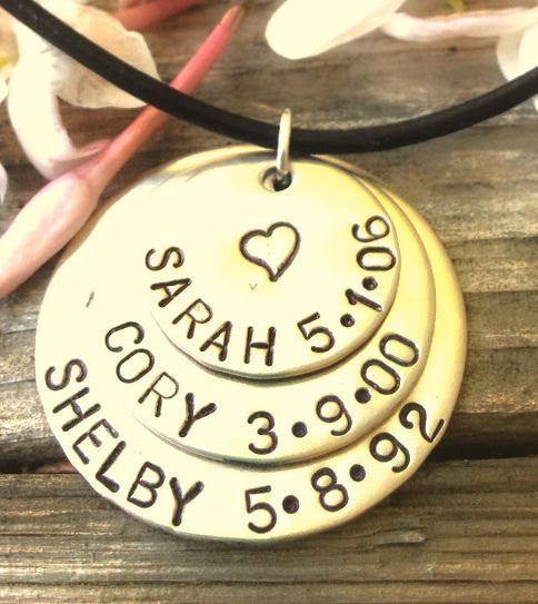 Men's Personalized Necklace, 3 Layer Disc Necklace For Men - Natashaaloha, jewelry, bracelets, necklace, keychains, fishing lures, gifts for men, charms, personalized,