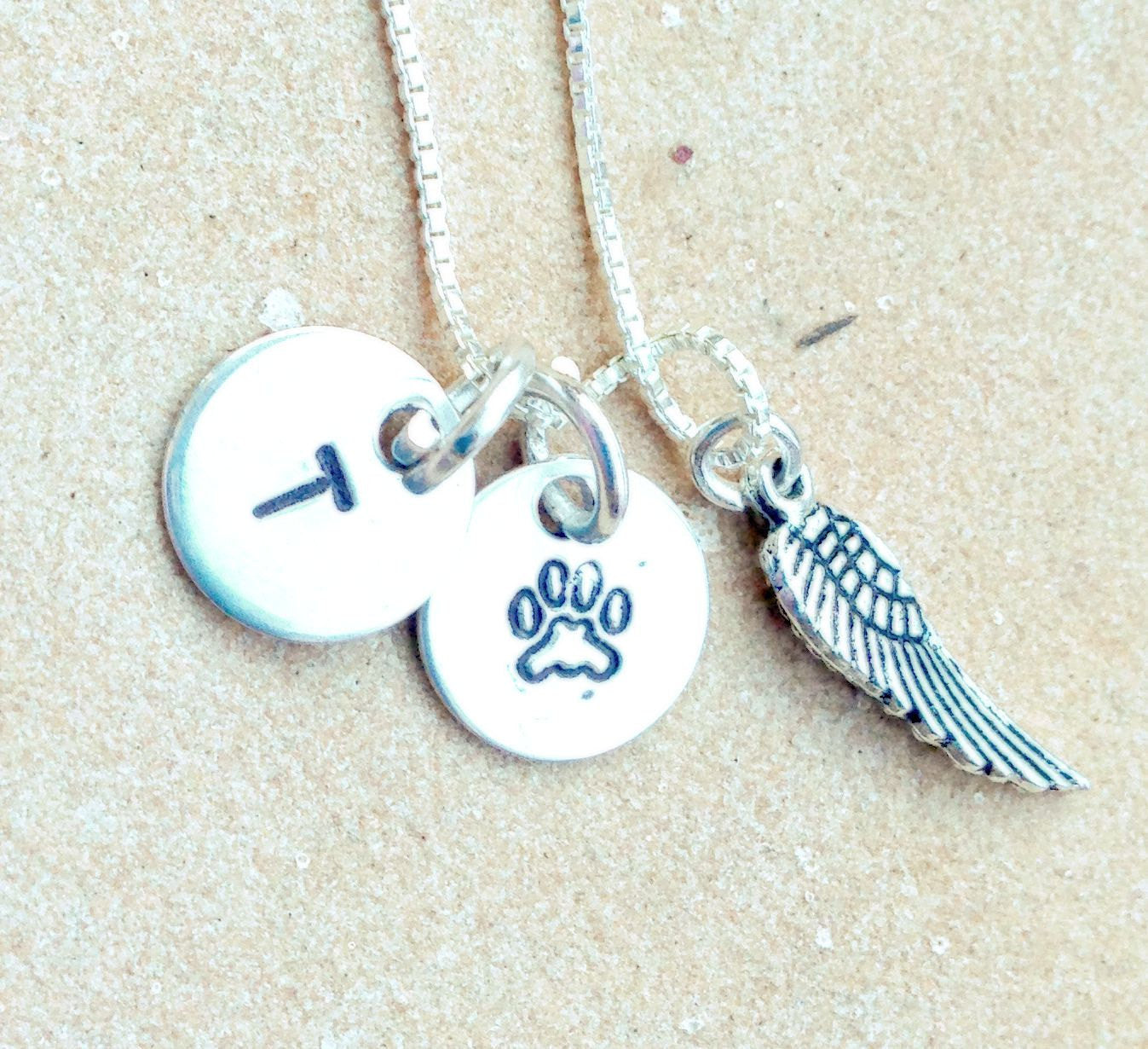 pet necklace, dog necklace, pet initial,  pet remembrance necklace, dog memorial necklace, pet love necklace, personalized pet necklace - Natashaaloha, jewelry, bracelets, necklace, keychains, fishing lures, gifts for men, charms, personalized, 