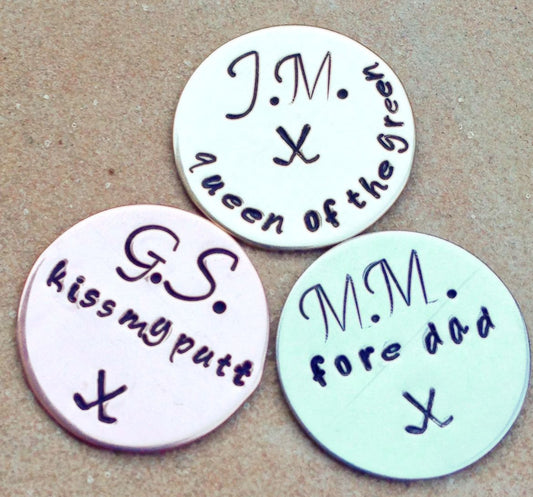 golf markers, Fathers Day Gift, gifts for dad, fore dad, kiss my putt, golf, golf gifts, Mothers Day, personalized gifts - Natashaaloha, jewelry, bracelets, necklace, keychains, fishing lures, gifts for men, charms, personalized,