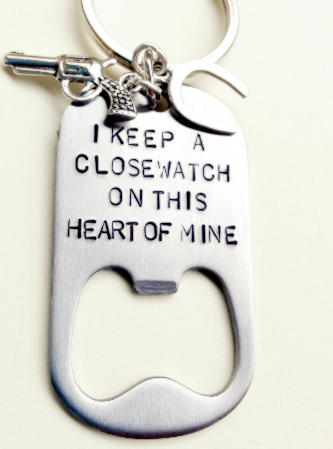 johnny cash, i keep a close watch on this heart of mine, bottle opener key chain,personalized key chains, gifts for men - Natashaaloha, jewelry, bracelets, necklace, keychains, fishing lures, gifts for men, charms, personalized, 