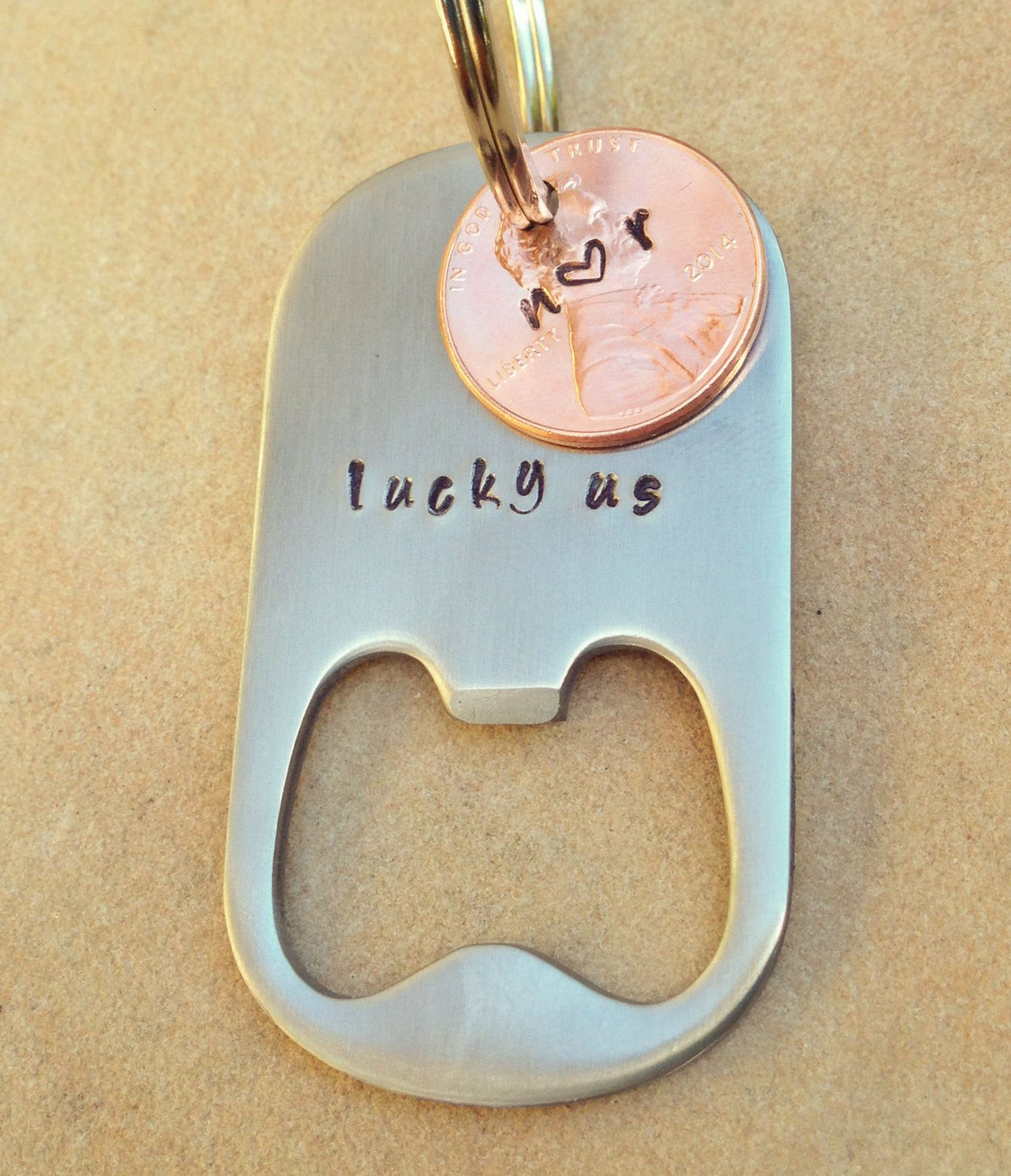 Lucky Us Keychain, Lucky Us Bottle Opener Keychain - Natashaaloha, jewelry, bracelets, necklace, keychains, fishing lures, gifts for men, charms, personalized, 