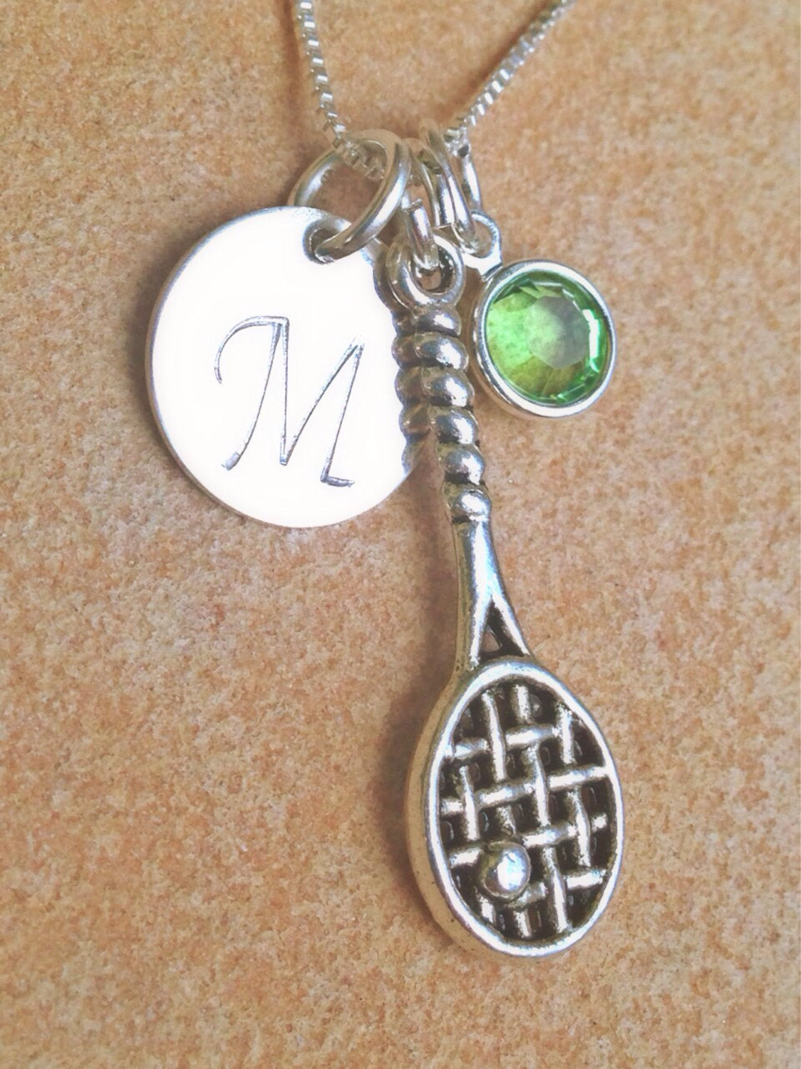 Monogram Necklace, tennis necklace, sport necklace, personalized necklace, personalized gifts, necklace, natashaaloha, tennis - Natashaaloha, jewelry, bracelets, necklace, keychains, fishing lures, gifts for men, charms, personalized, 