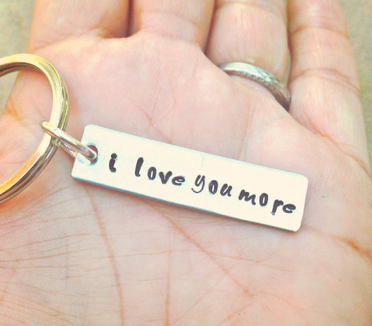I Love You More Keychain - Natashaaloha, jewelry, bracelets, necklace, keychains, fishing lures, gifts for men, charms, personalized, 