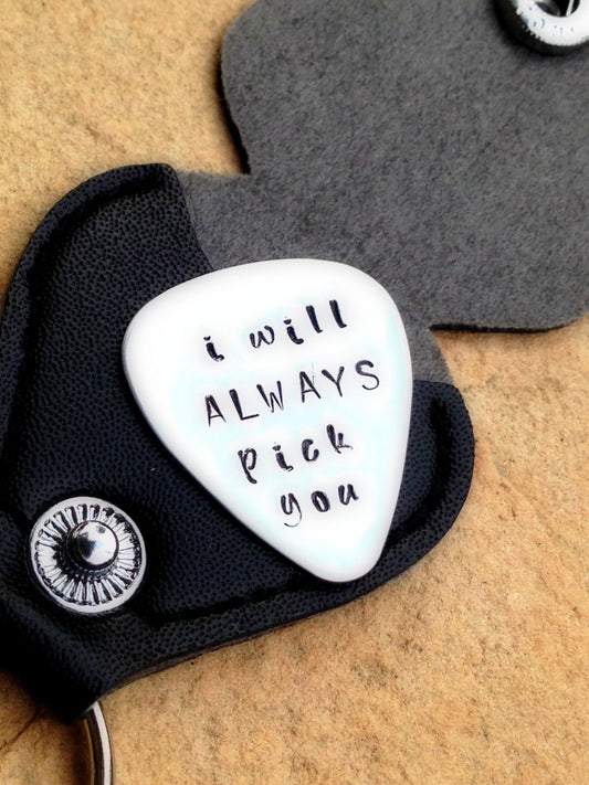 Personalized Pick with your message, Husband Gift, Fathers Day Gift,  Boyfriend Gift, Custom Pick,Personalized Guitar Pick, natashaaloha - Natashaaloha, jewelry, bracelets, necklace, keychains, fishing lures, gifts for men, charms, personalized,